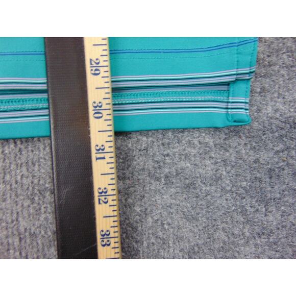 Fennec Polo Shirt Mens Large Teal‎ Blue Striped Short Sleeve Golf Casual - Picture 5 of 8